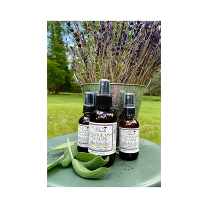 Lemongrass Meadow room and linen spray by Perry Home Naturals – organic lemongrass, lavender, and sage essential oils
