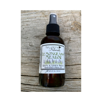 Lemongrass Meadow room and linen spray by Perry Home Naturals – organic lemongrass, lavender, and sage essential oils