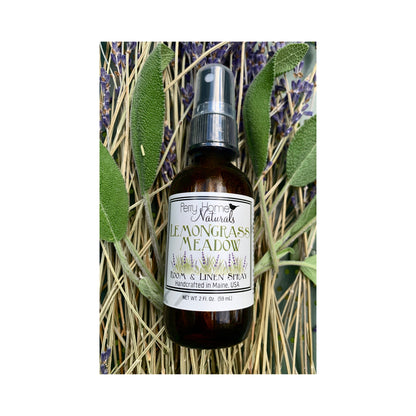 Lemongrass Meadow room and linen spray by Perry Home Naturals – organic lemongrass, lavender, and sage essential oils