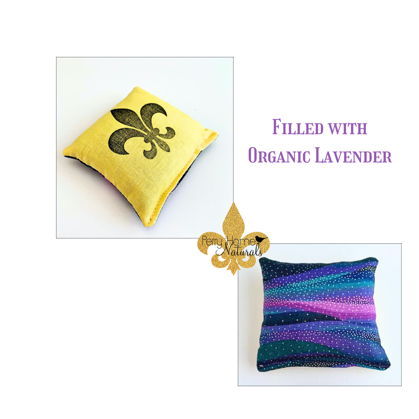 Lavender Sachet - Mardi Gras/fleur-de-lis Sachet