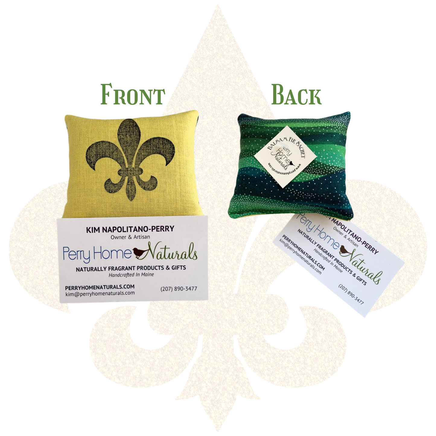 Balsam Fir Sachet - Mardi Gras/fleur-de-lis Sachet