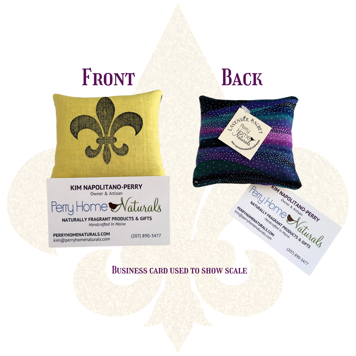 Lavender Sachet - Mardi Gras/fleur-de-lis Sachet