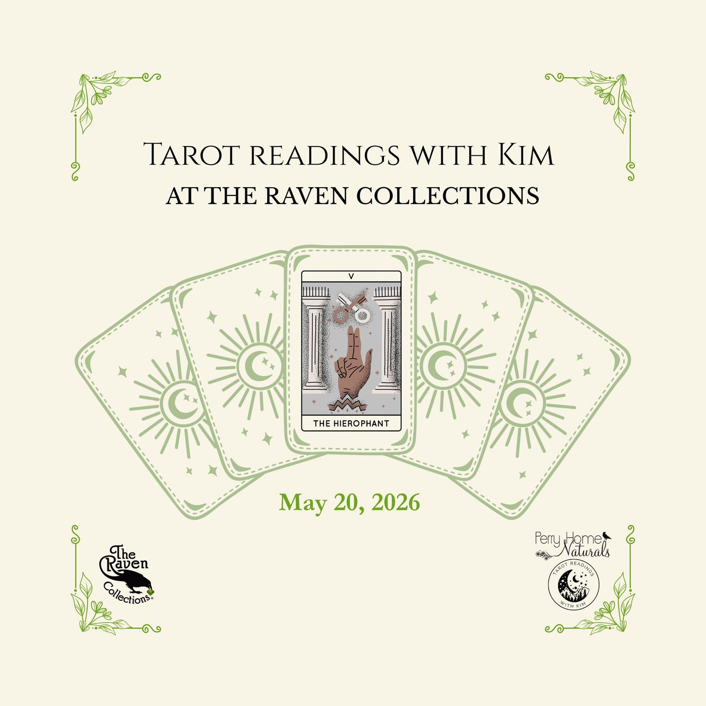 Tarot Sessions with Kim at The Raven Collections - Weds. May 20, 2026