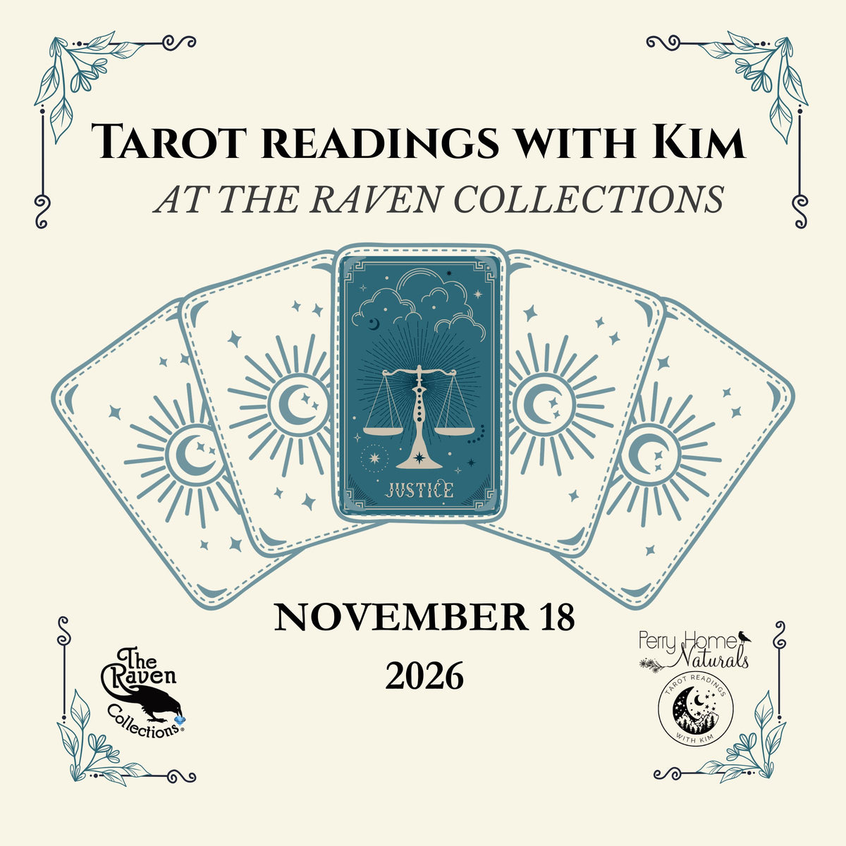 Tarot Sessions with Kim at The Raven Collections - Weds. November 18, 2026