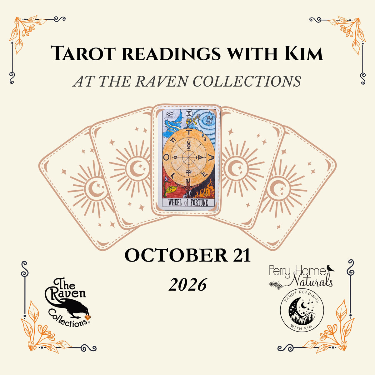 Tarot Sessions with Kim at The Raven Collections - Weds. October 21, 2026