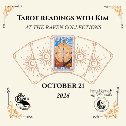Tarot Sessions with Kim at The Raven Collections - Weds. October 21, 2026