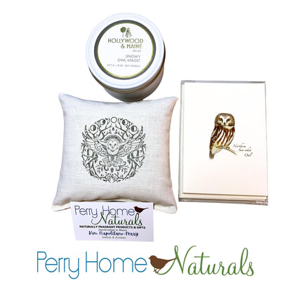 Owl Magic Bundle - Candle, Balsam Pillow & Notecard Gift Set