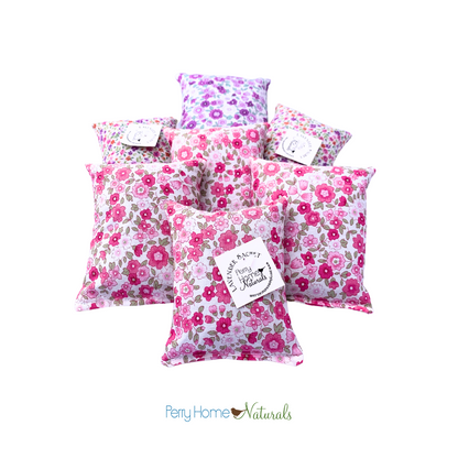 Lavender Sachet - Pink Flowers - Handcrafted in Maine