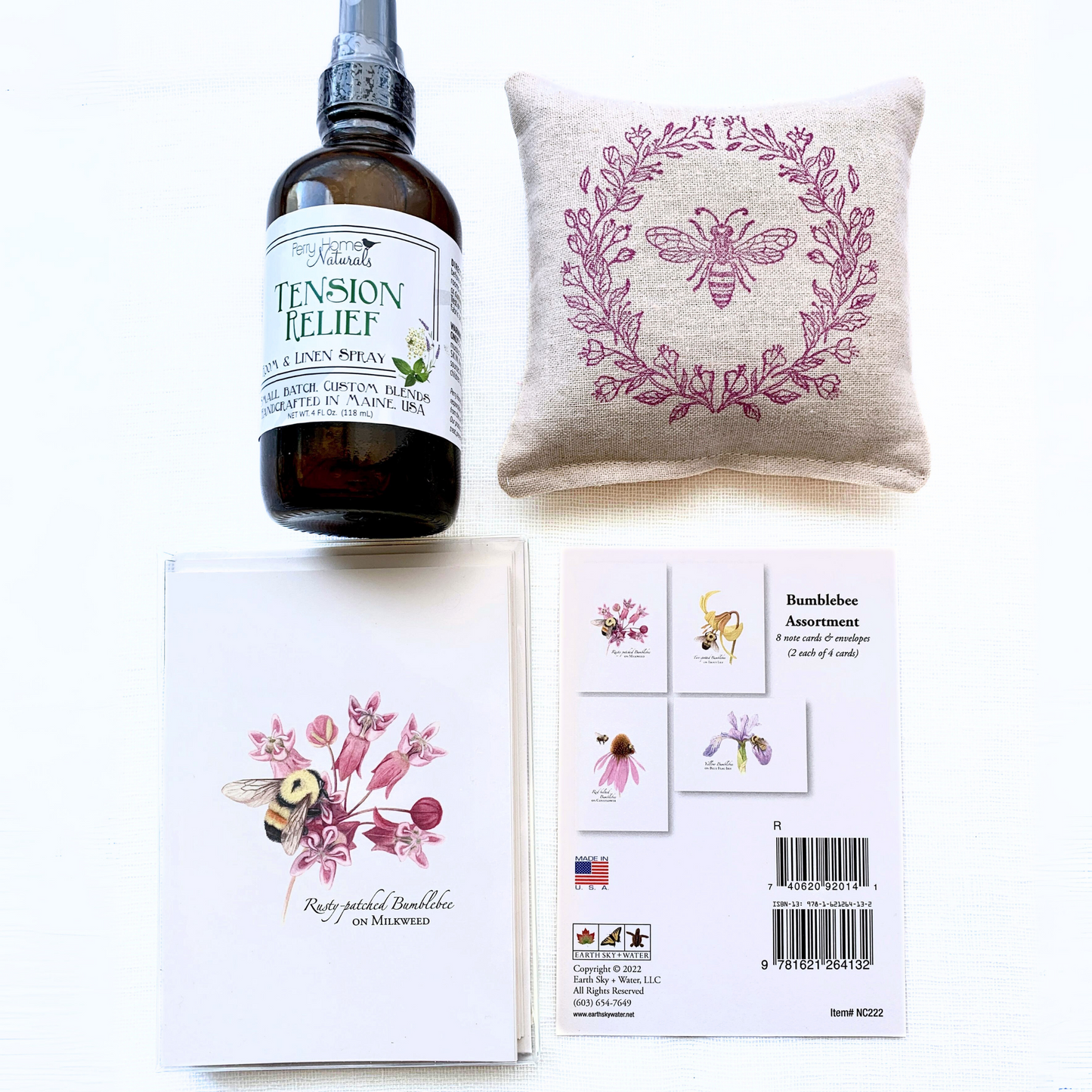Ruby Bee Gift Set - Notecards, Sachet & Room Spray