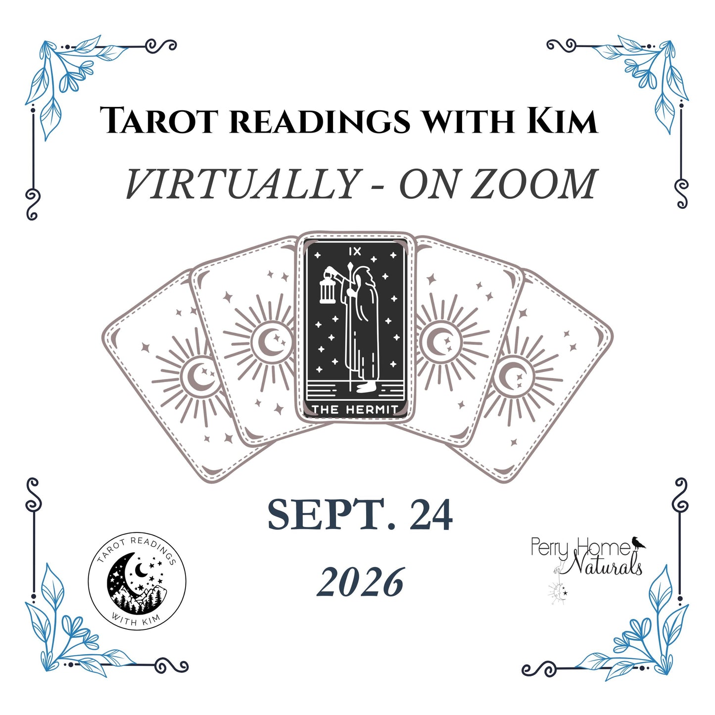 Virtual Tarot With Kim on Zoom - SEPTEMBER 24, 2026