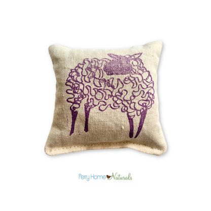 Sheep Design Linen Sachet - Maine Balsam or Lavender Filled