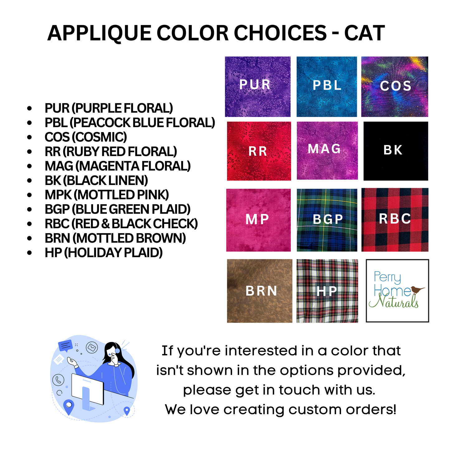 Cat Sachet - Choice of Scent, Size, & Applique Color