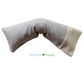 Aromatherapy Eye Pillow with Choice of Blend - Lisbon Brushed Grey Cotton with Oatmeal Trim