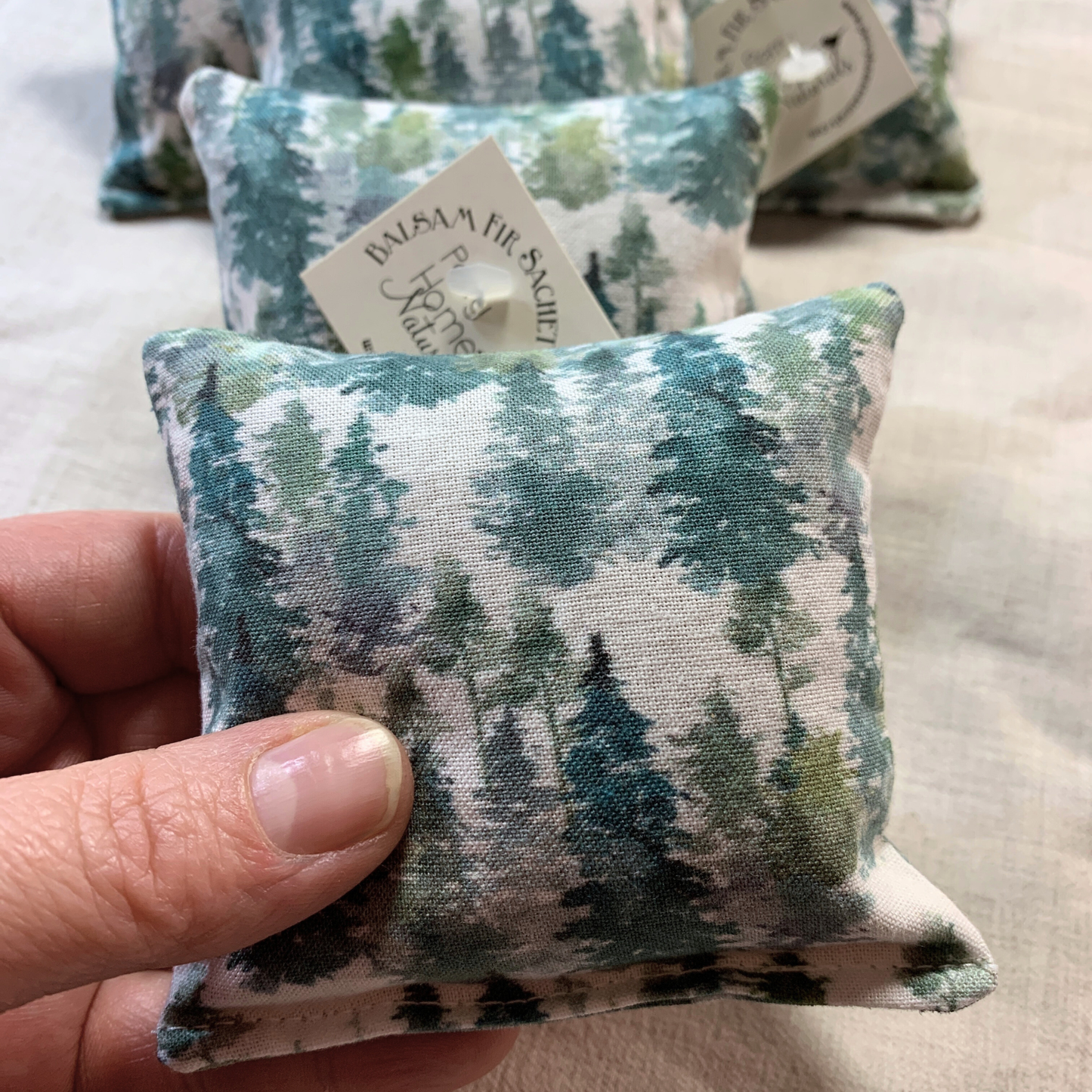 Watercolor Woods Fabric Design Sachet – Maine Balsam Fir