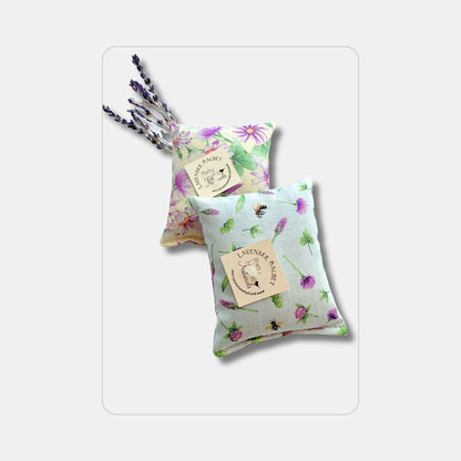 Bee Themed Sachet Set – 2 Lavender Sachets, Assorted Prints