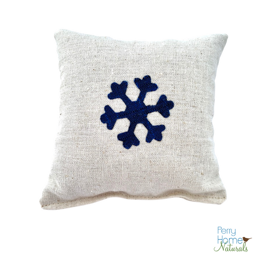 Snowflake Sachet on Natural Linen with Choice of Scent, Size, Color