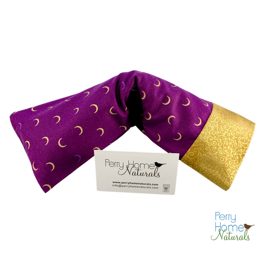 ON SALE! Eye Pillow Purple & Gold Crescent Moons Design - Choice of Blend