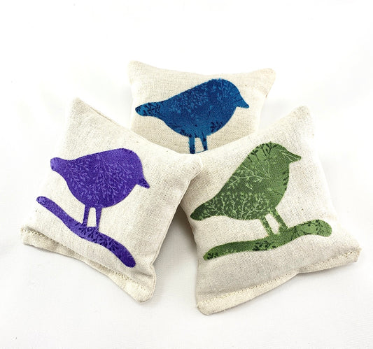 Chickadee Sachet - Choice of Scent, Size, and Applique Pattern