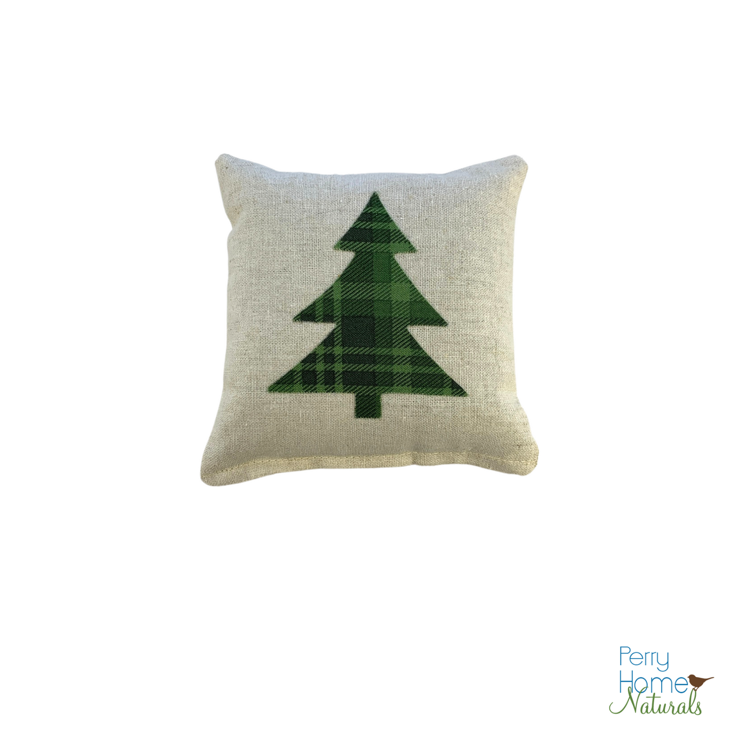 Set of 3 Balsam Fir Sachets with Large Plaid Tree Applique