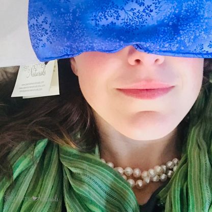 Herbal Eye Pillow - Choice of Scent - Emerald Green Flowers