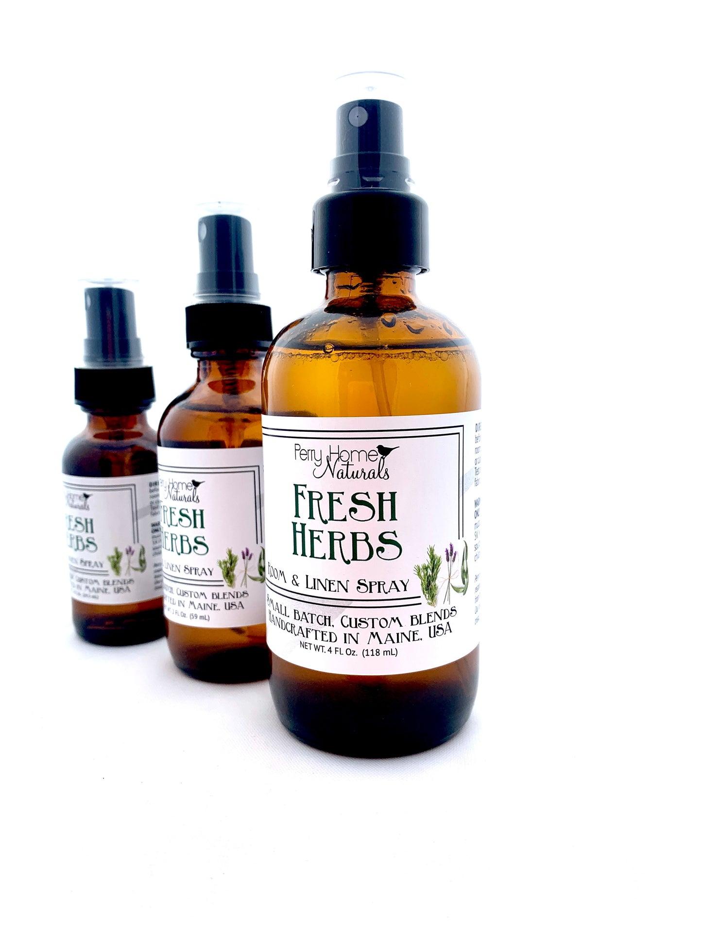 Fresh Herbs Room & Linen Spray - Organic Rosemary, Lavender, Eucalyptus Blend