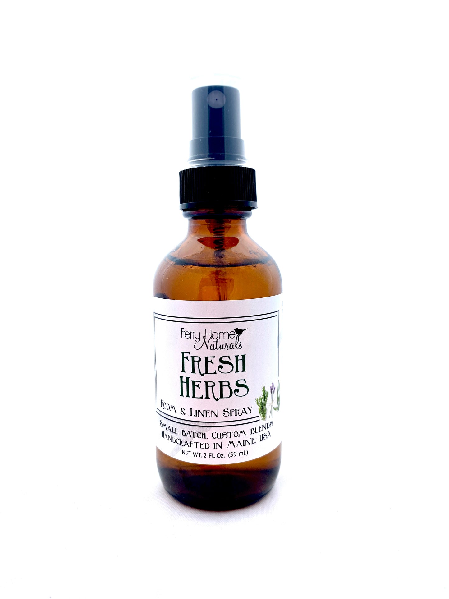 Fresh Herbs Room & Linen Spray - Organic Rosemary, Lavender, Eucalyptus Blend