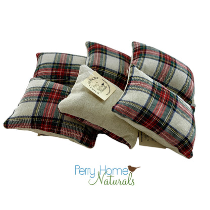Maine Balsam Fir Pillow in Holiday Plaid - Half Dozen