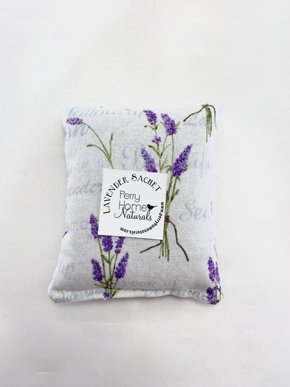 Organic Lavender Sachet with Lavender Flower Garden Design