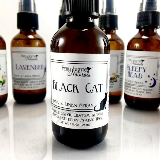 Black Cat Room & Linen Spray - Earthy and Spicy Natural Air Freshener
