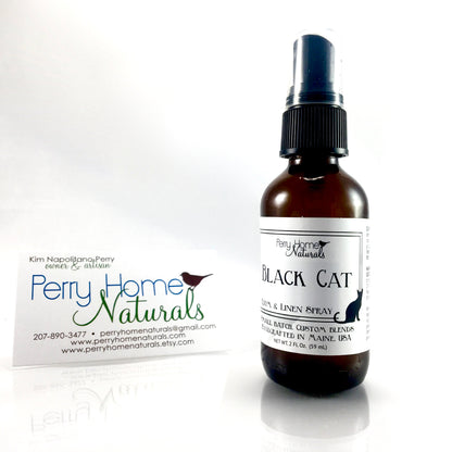 Black Cat Room & Linen Spray - Earthy and Spicy Natural Air Freshener