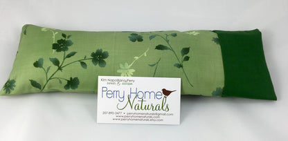 Herbal Eye Pillow - Choice of Scent - Emerald Green Flowers