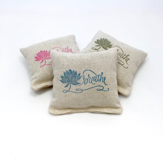 Breathe with Lotus Flower Design Sachet - Maine Balsam or Organic Lavender