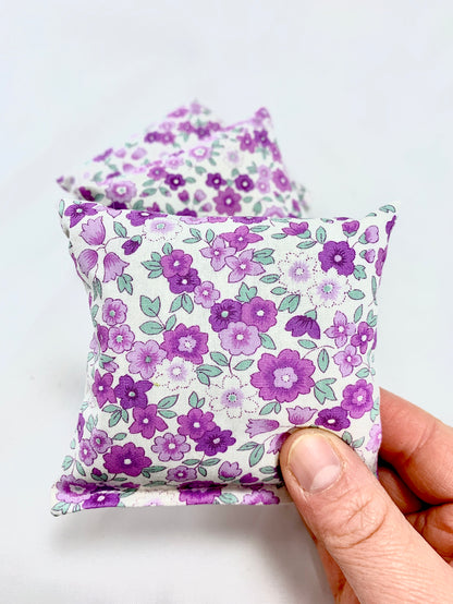 Lavender Sachet Set of Three - Tiny Purple Flowers Design