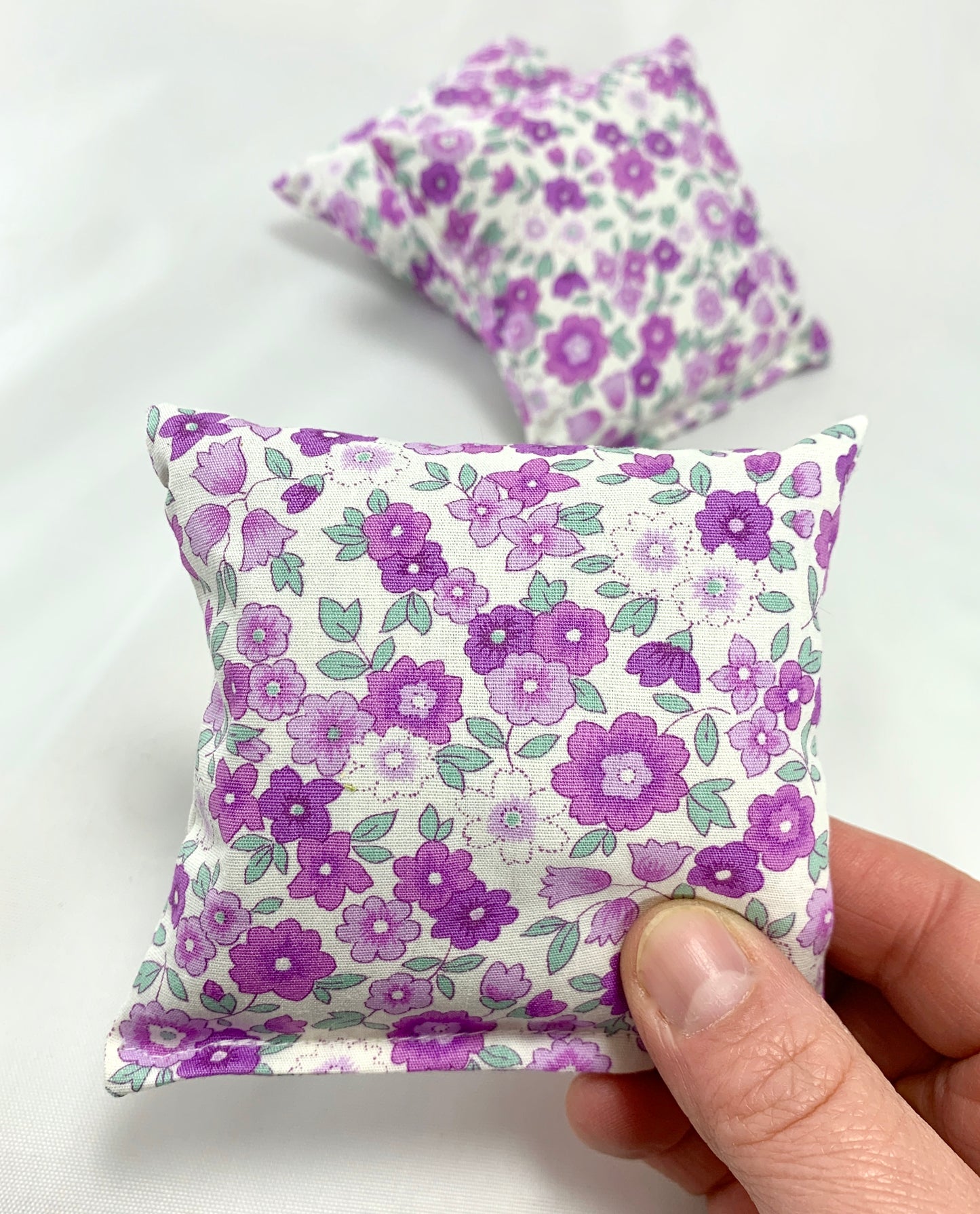 Lavender Sachet Set of Three - Tiny Purple Flowers Design